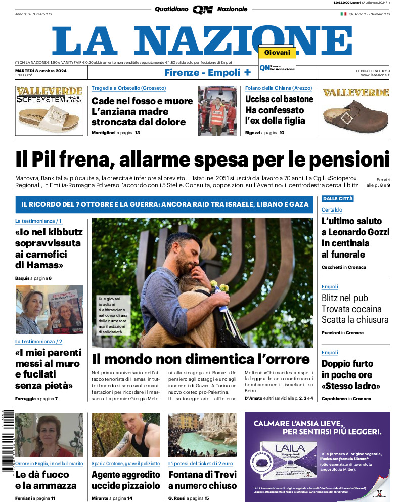 Prima-pagina-la nazione-edizione-di-oggi-20241008